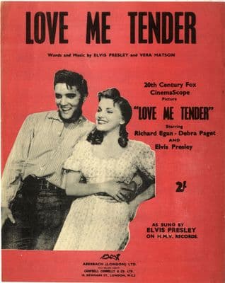 Elvis Presley - HMV Sheet Music - Love Me Tender - Excellent