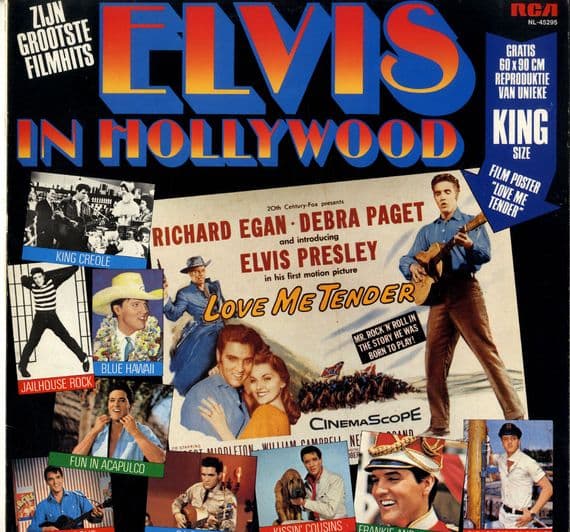 Elvis Presley - Holland - Elvis In Hollywood (NL 45295) With Giant Poster - M-