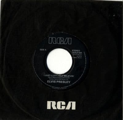 Elvis Presley - I Just Can't Help Believin'/Bridge Over Troubled Water (Gold 500) Black Label