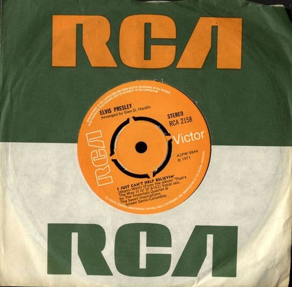 Elvis Presley - I Just Can't Help Believin'/How The Web Was Woven (2158) M-