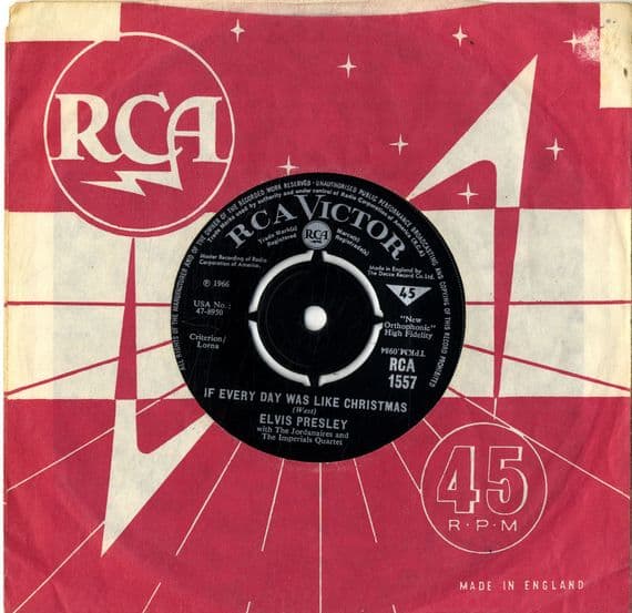 Elvis Presley - If Every Day Was Like Christmas/How Woul You Like To Be (1557)  Ex