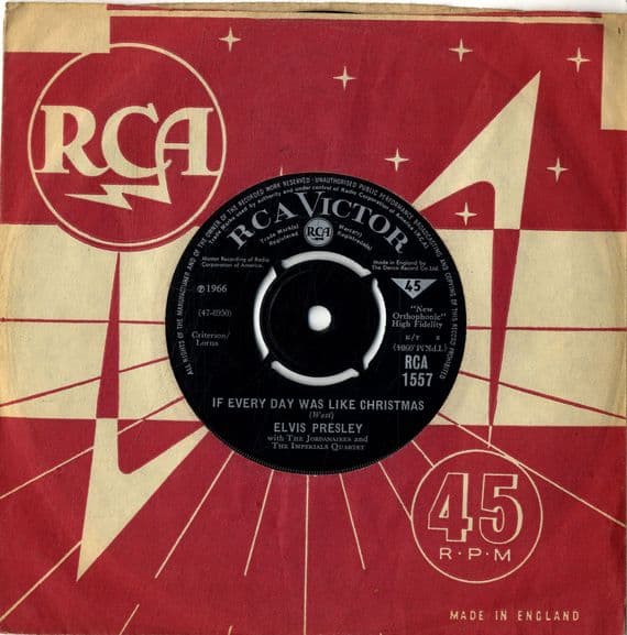 Elvis Presley -If Every Day Was Like Christmas/How Would You Like To Be (1557) Ex