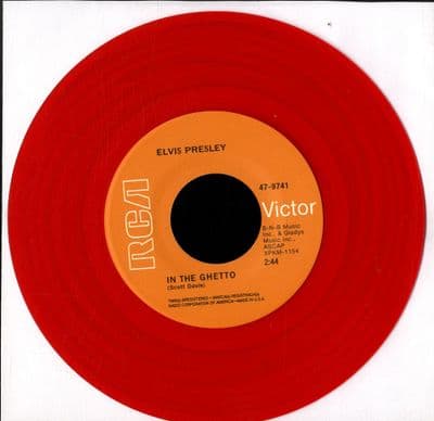 Elvis Presley -In The Ghetto/Any Day Now (47-9741) RED VINYL - M/M