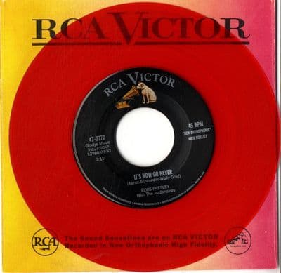Elvis Presley - It's Now Or Never/Make Me Know It (47-7777) RED VINYL - M-/M