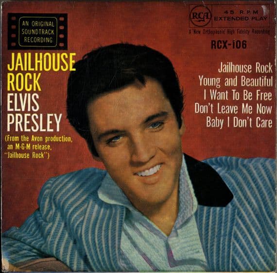 Elvis Presley - Jailhouse Rock  (RCX 106)  Orange Label - Solid Centre