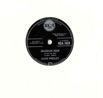 Elvis Presley - Jailhouse Rock/Treat Me Nice (1028) 78 rpm