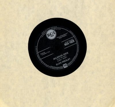 Elvis Presley - Jailhouse Rock/Treat Me Nice  (1028) 78 rpm