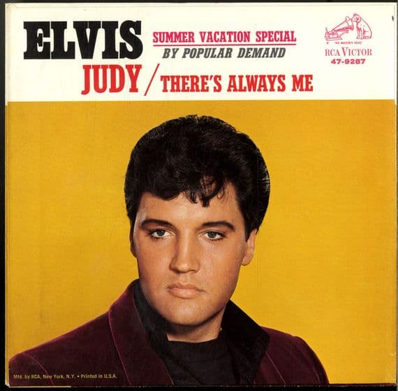 Elvis Presley - Judy/There's Always Me (47-9287) Promo - Ex/Ex