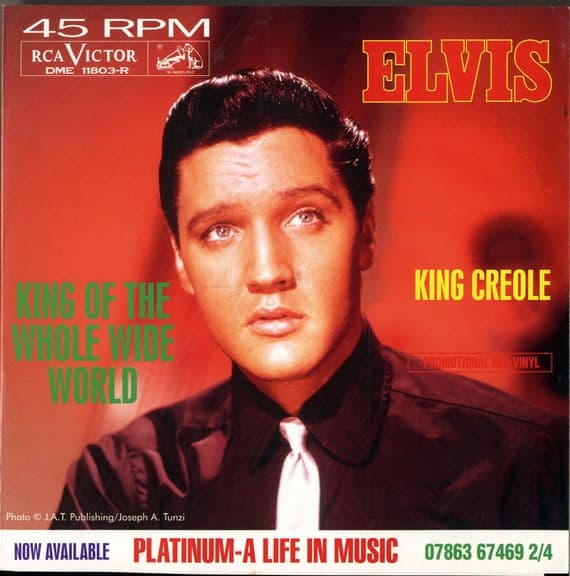 Elvis Presley - King Of The Whole Wide World/King Creole  (DME 11803) Red Vinyl Promo - M