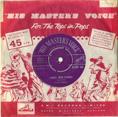 Elvis Presley -Lawdy Miss Clawdy/Tryin' To Get To You (Pop 408)