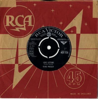 Elvis Presley - Love Letters/Come What May (1526) Ex