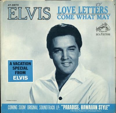 Elvis Presley - Love Letters/Come What May (47-8870) M-/M-