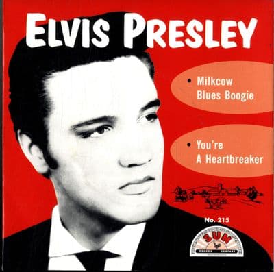 Elvis Presley - Milkcow Blues Boogie/You're A Heartbreaker  (Sun 215) Red Vinyl - M /M