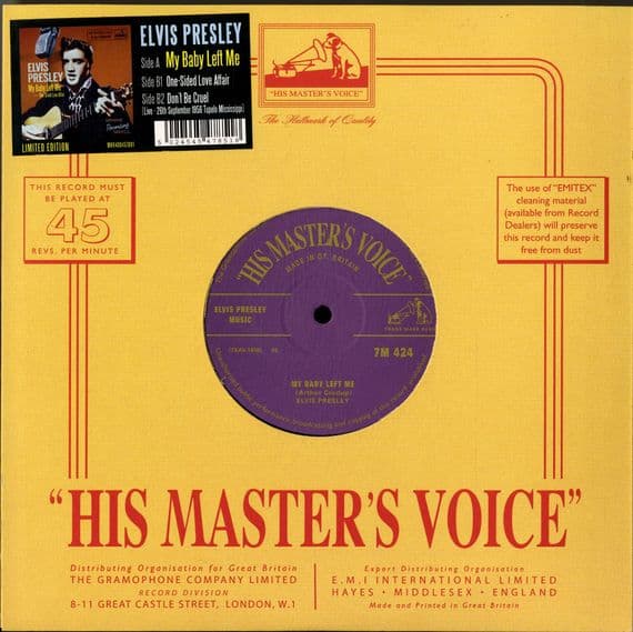 Elvis Presley - My Baby Left Me/One Sided Love Affair/Don't Be Cruel - 10