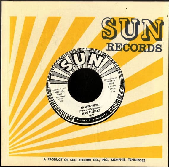 Elvis Presley - My Happiness (Sun 1953) Single Sided Promo - M