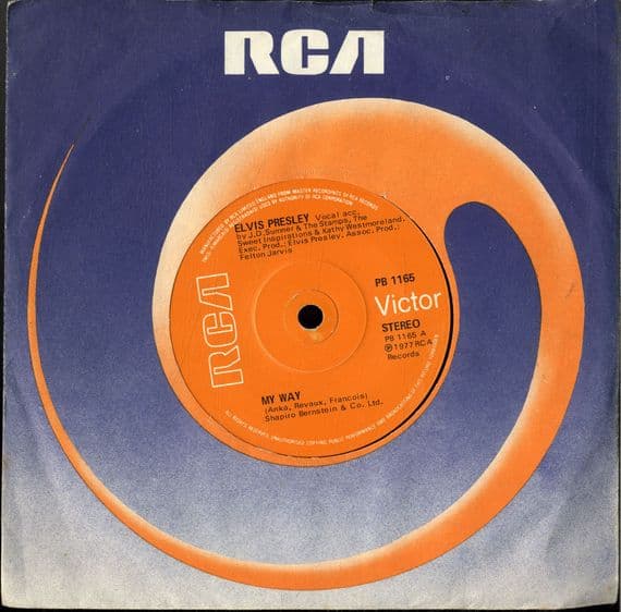 Elvis Presley - My Way/America (PB 1165) Solid Centre