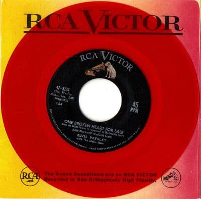 Elvis Presley - One Broken Heart For Sale/They Remind Me Too Much Of You (47-8134) Red Vinyl - M/M