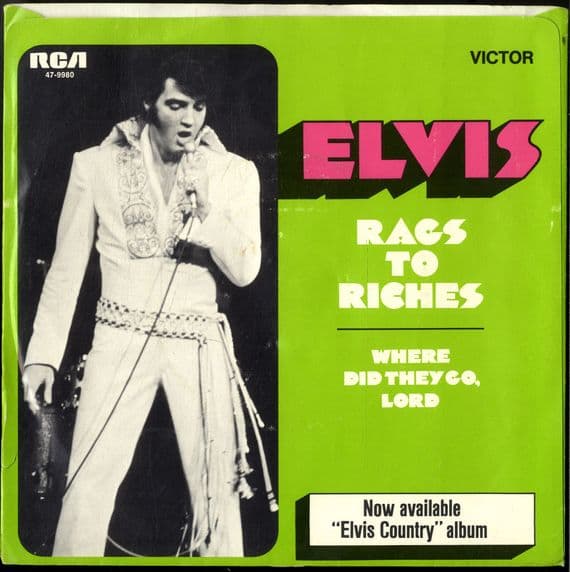 Elvis Presley - Rags To Riches/Where Did They Go Lord (47-9980) M-