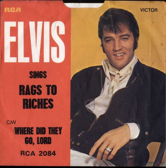 Elvis Presley - Rags To Riches/Where Did They Go Lord (47-9980) M-