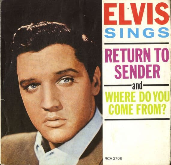 Elvis Presley - Return To Sender/Where Do You Come From (2706) New Black Label - Solid Centre