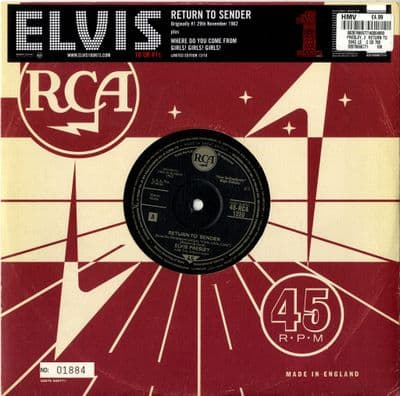 Elvis Presley - Return To Sender/Where Do You Come From/Girls Girls Girls - 10