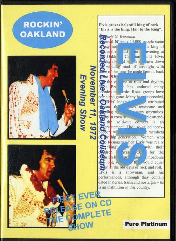 Elvis Presley - Rockin' Oakland - Pure Platinum CD