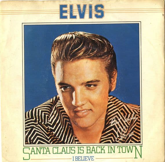 Elvis Presley -Santa Claus Is Back In Town/I Believe (RCA 16) Large Centre Hole - M-