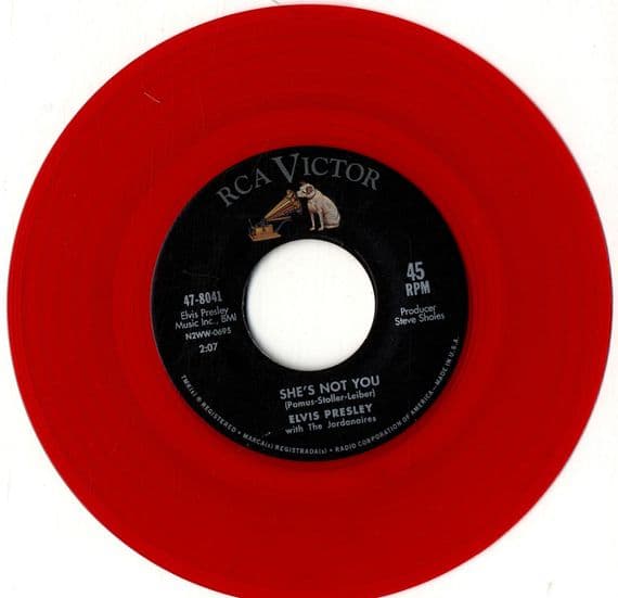 Elvis Presley - She's Not You/Just Tell Her Jim Said Hello (47-8041) Red Vinyl - M/M