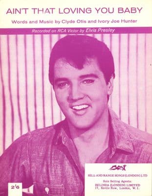 Elvis Presley - Sheet Music - Ain't That Loving You Baby - Near Mint