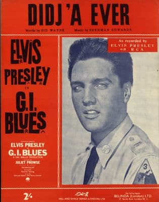 Elvis Presley - Sheet Music - Didja Ever - Mint