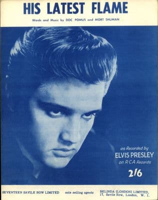 Elvis Presley - Sheet Music - His Latest Flame - M-