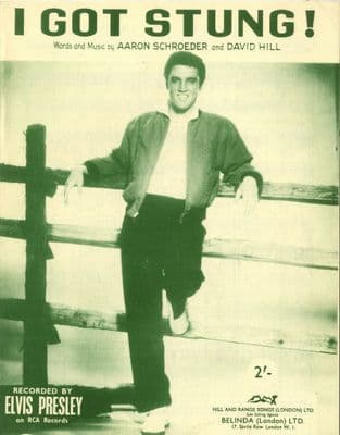 Elvis Presley - Sheet Music - I Got  Stung - Mint