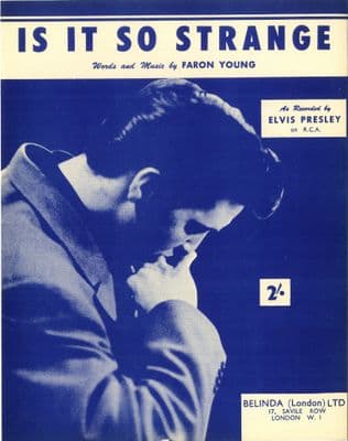 Elvis Presley - Sheet Music - Is It So Strange - Mint