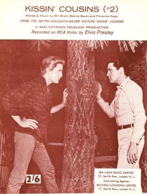 Elvis Presley - Sheet Music - Kissin' Cousins No. 2 - Mint