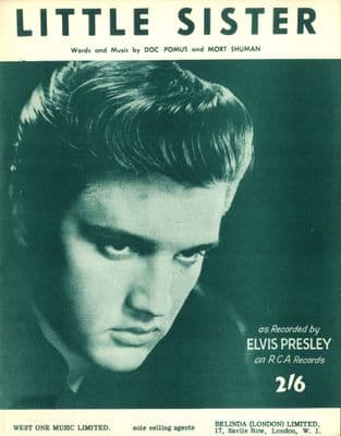 Elvis Presley - Sheet Music - Little Sister - Mint