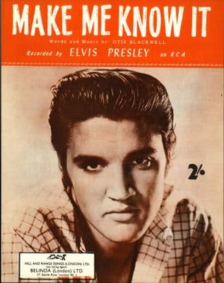 Elvis Presley - Sheet Music - Make Me Know It - Mint