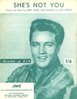 Elvis Presley - Sheet Music - She's Not You - Mint