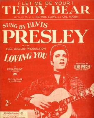 Elvis Presley - Sheet Music - Teddy Bear - Ex