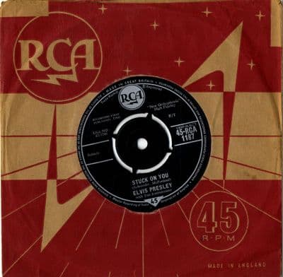 Elvis Presley - Stuck On You/Fame And Fortune (1187)  Large Lettering
