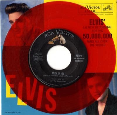 Elvis Presley - Stuck On You/Fame And Fortune (47-7740)  RED VINYL - M/M