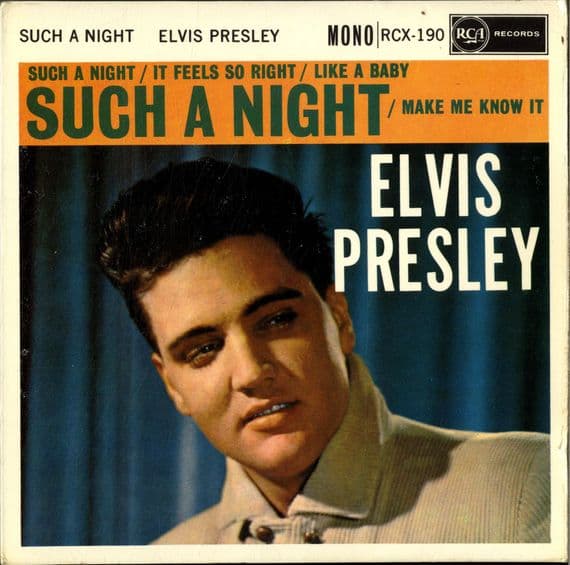 Elvis Presley - Such A Night (RCX 190) Orange Label Solid Centre