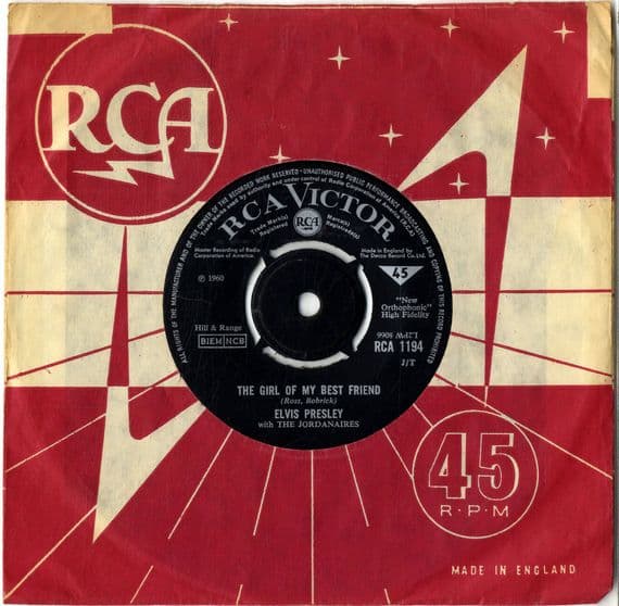 Elvis Presley - The Girl Of My Best Friend/A Mess Of Blues (2729)  RCA Victor