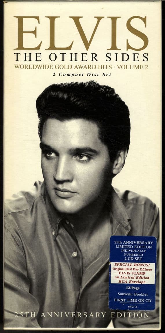 ELVIS PRESLEY - The Other Sides - Worldwide Gold Award Hits Volume 2 - 2 x CD's, Booklet. Stamp - M-