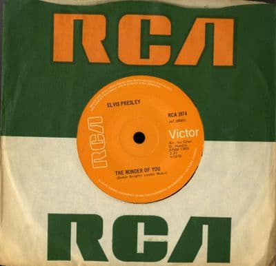 Elvis Presley - The Wonder Of You/Mama Liked The Roses  (1974) Solid Centre _ Ex