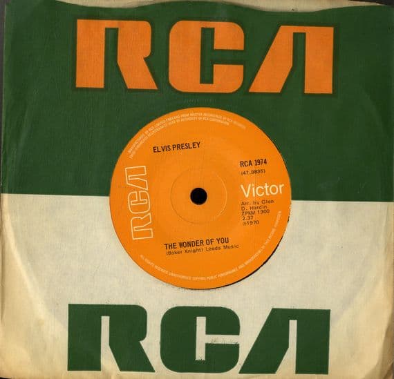 Elvis Presley - The Wonder Of You/Mama Liked The Roses  (1974) Solid Centre _ Ex