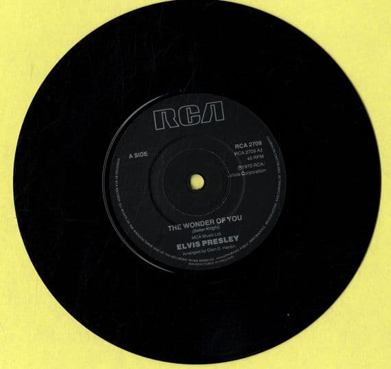 Elvis Presley - The Wonder Of You/Mama Liked The Roses (2709) Black Label - Solid Centre -M-