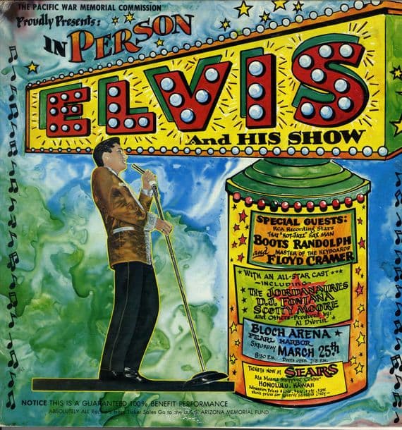 Elvis Presley - USA - Hawaii Benefit Concert (GA 200) Gatefold Book Cover - M-