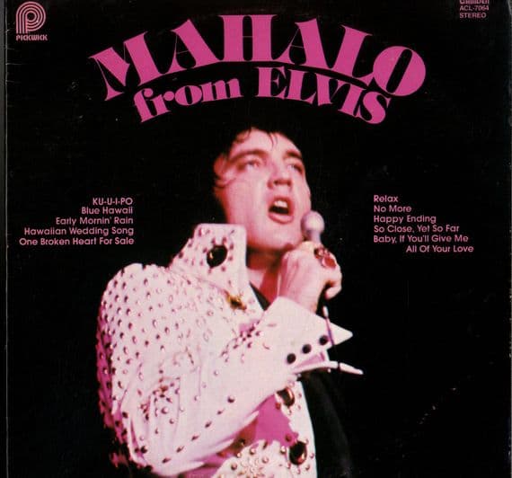 Elvis Presley - USA - Mahalo From Elvis (ACL - 7064) M-