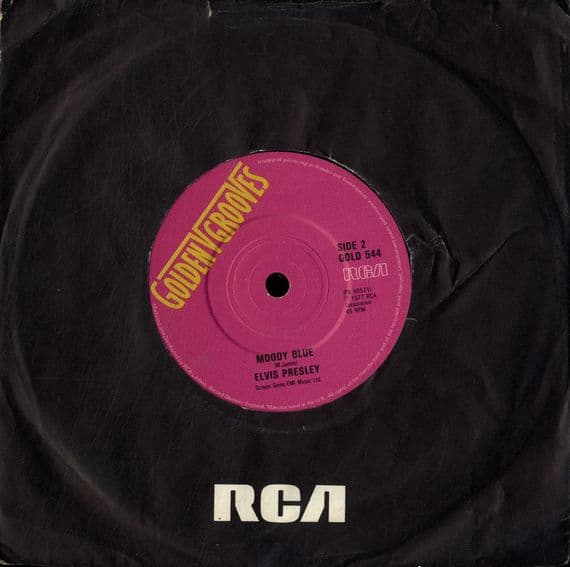 Elvis Presley - Way Down/Moody Blue (Gold 544) Solid Centre