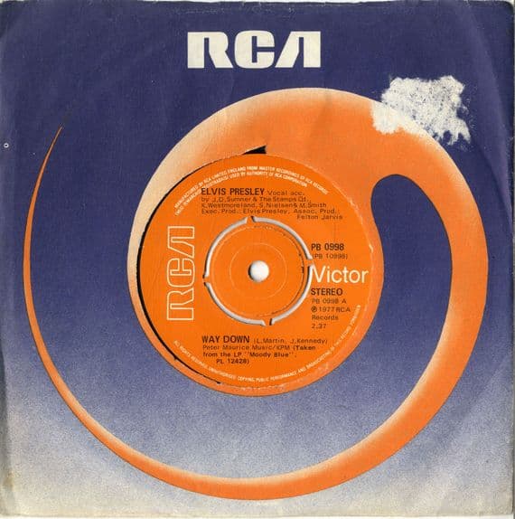 Elvis Presley - Way Down/Pledging My Love (PB 0998) Ex